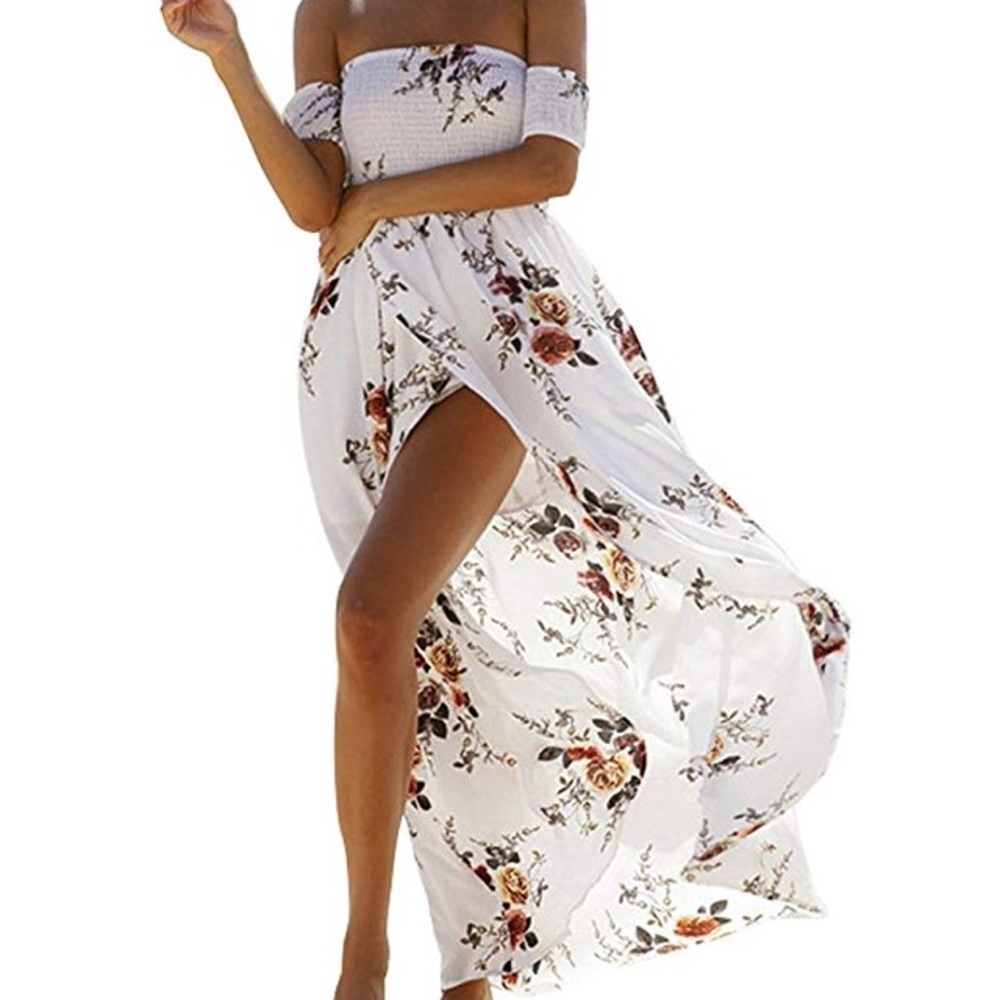 Off the shoulder maxi dress